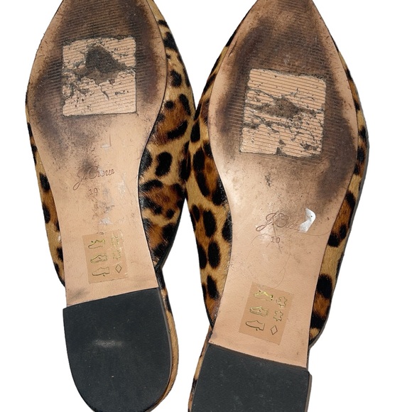 J Crew Women's Shoes Size 10 Animal Print Dyed Calf Hair Slip On Slide Comfort - Picture 8 of 11